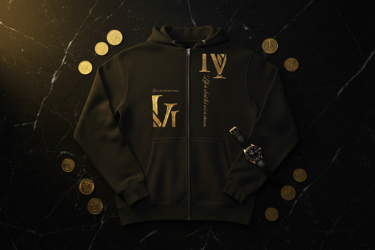 IVN Hoodie – Marble Flat Lay